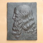 Relief des Leonardo da Vinci nach der Zeichnung in der Königlichen Bibliothek Windsor. Wachs-Original